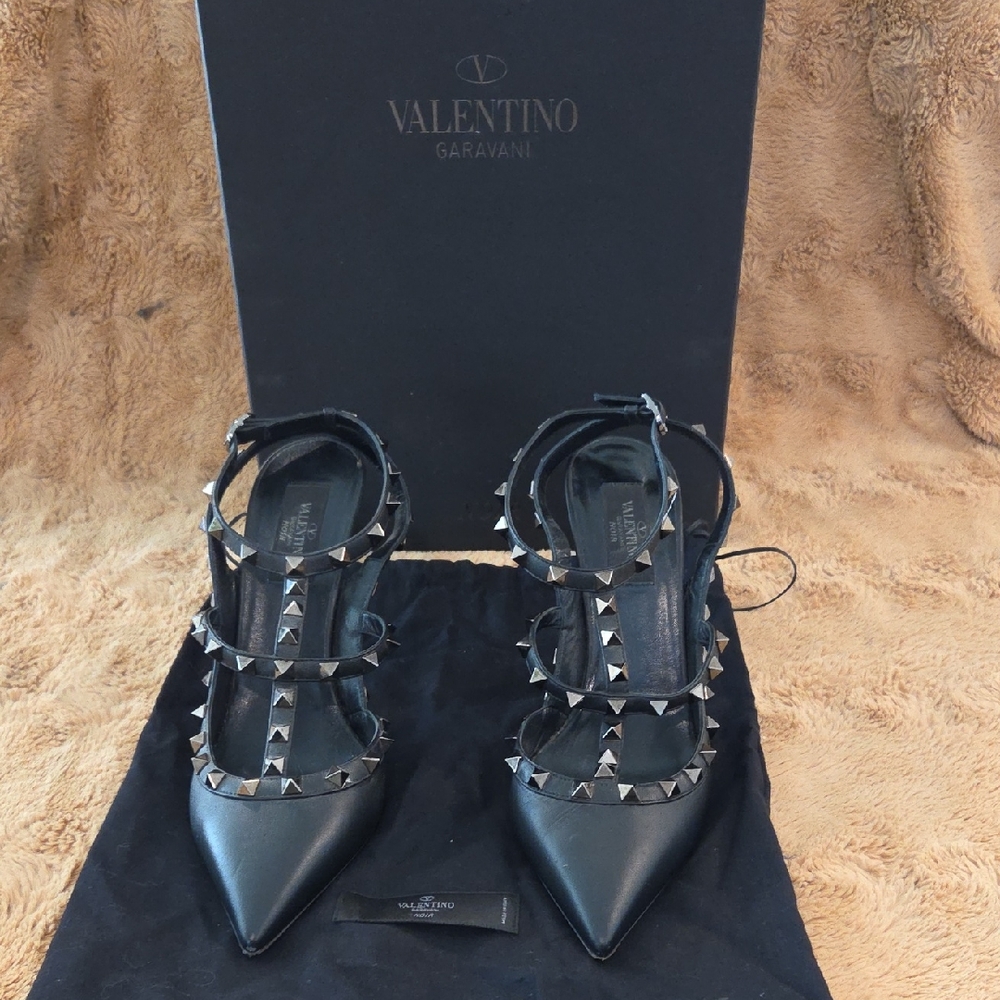 Valentino Garavani Black Studded Heels